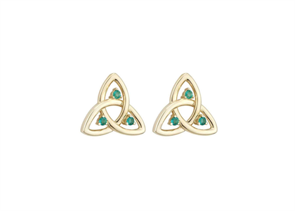 Celtic Knot Gemstone Stud Earrings